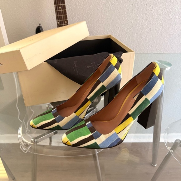 Paul Smith Shoes - Paul Smith Multicolor Striped Heels